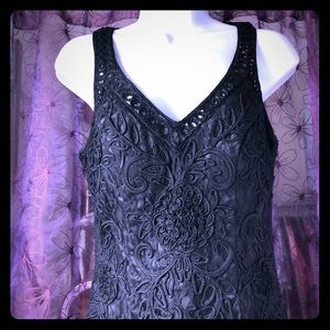 Sue Wong Nocturne soutache appliqué cocktail dress